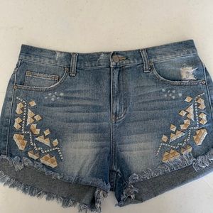 Free People Embroidered Short